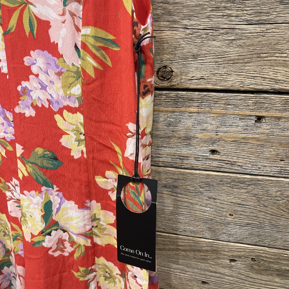 NWT Privacy Please Women's Red Cora Romper Size XS Floral Design‎ Sleeveless - Picture 3 of 8